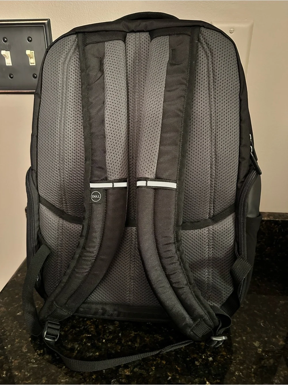 Dell Black Backpack with Blue Accent — Men's Laptop Carry